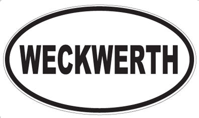 WECKWERTH - Oval Sticker