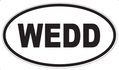 WEDD - Oval Sticker