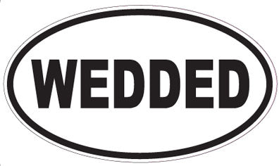 WEDDED - Oval Sticker