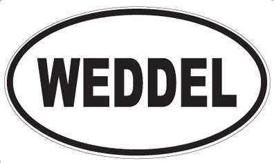 WEDDEL - Oval Sticker
