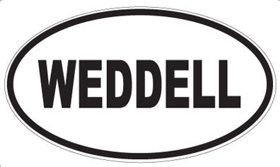 WEDDELL - Oval Sticker