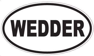 WEDDER - Oval Sticker