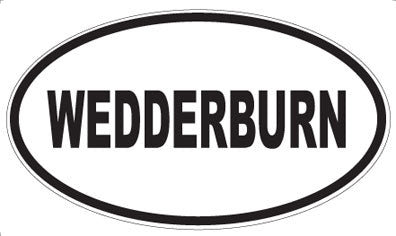 WEDDERBURN - Oval Sticker