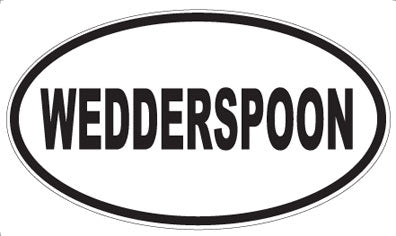 WEDDERSPOON - Oval Sticker
