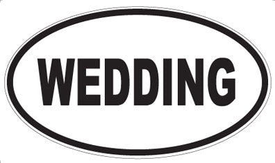 WEDDING - Oval Sticker