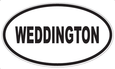 WEDDINGTON - Oval Sticker