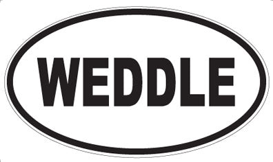 WEDDLE - Oval Sticker