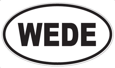 WEDE - Oval Sticker