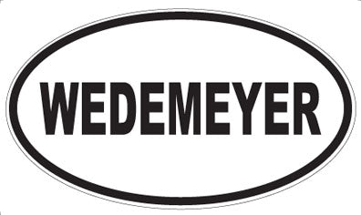 WEDEMEYER - Oval Sticker