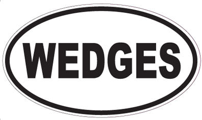 WEDGES - Oval Sticker