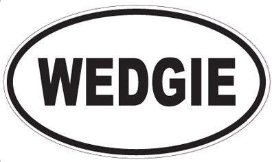 WEDGIE - Oval Sticker