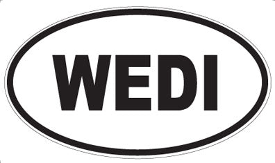 WEDI - Oval Sticker