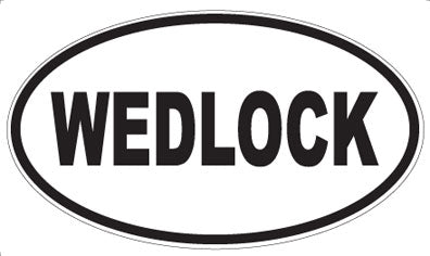 WEDLOCK - Oval Sticker
