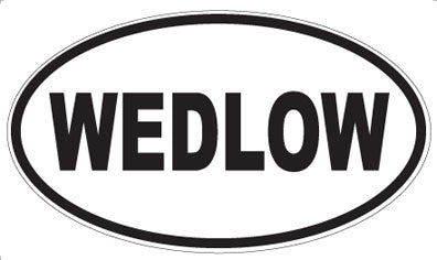 WEDLOW - Oval Sticker