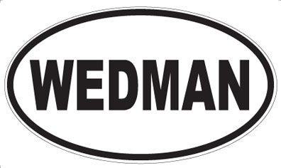 WEDMAN - Oval Sticker