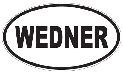 WEDNER - Oval Sticker