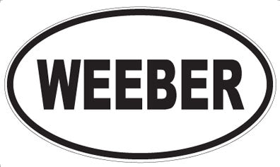 WEEBER - Oval Sticker