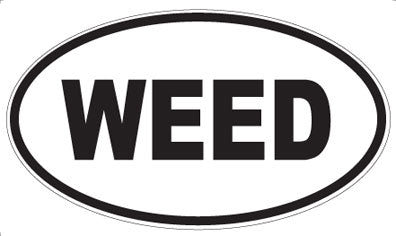 WEED - Oval Sticker