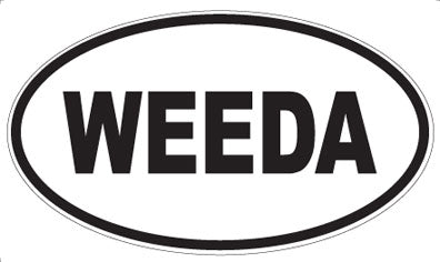 WEEDA - Oval Sticker