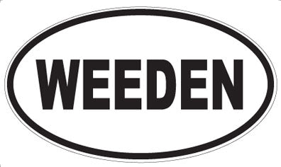 WEEDEN - Oval Sticker