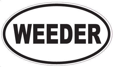 WEEDER - Oval Sticker