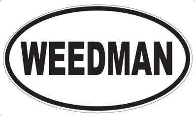 WEEDMAN - Oval Sticker