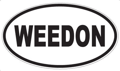 WEEDON - Oval Sticker