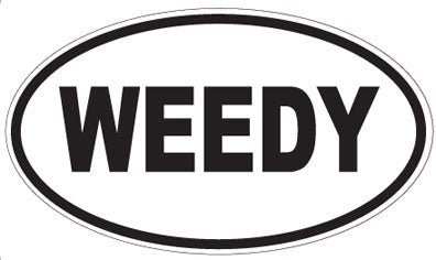 WEEDY - Oval Sticker
