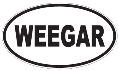 WEEGAR - Oval Sticker
