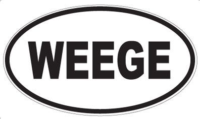 WEEGE - Oval Sticker