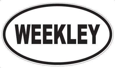 WEEKLEY - Oval Sticker