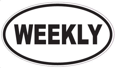 WEEKLY - Oval Sticker