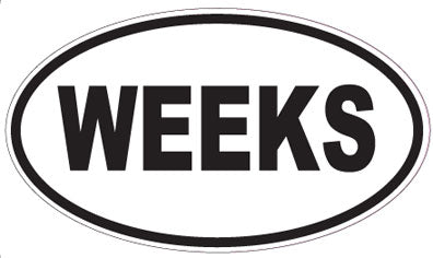 WEEKS - Oval Sticker