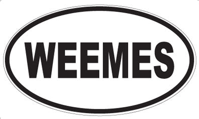 WEEMES - Oval Sticker