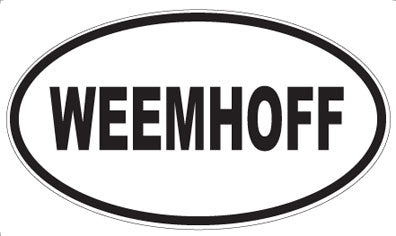 WEEMHOFF - Oval Sticker