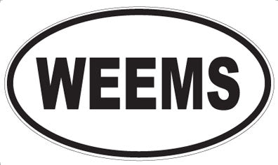 WEEMS - Oval Sticker