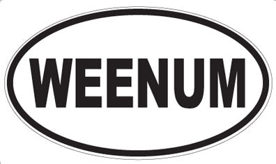WEENUM - Oval Sticker
