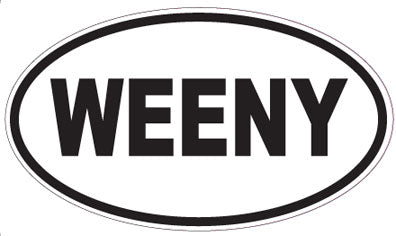 WEENY - Oval Magnet