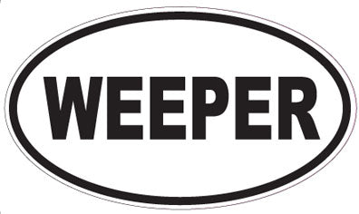 WEEPER - Oval Sticker