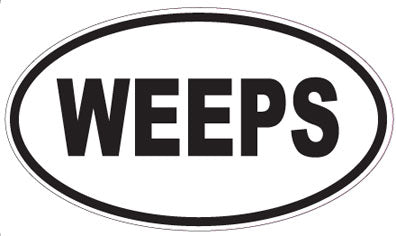WEEPS - Oval Sticker