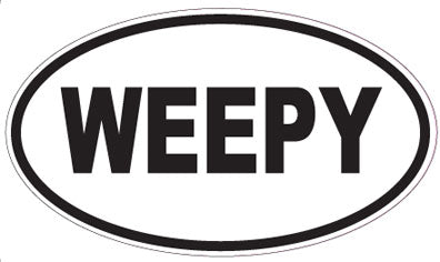 WEEPY - Oval Sticker