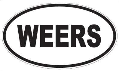 WEERS - Oval Sticker