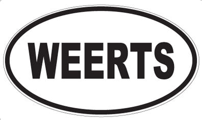 WEERTS - Oval Sticker