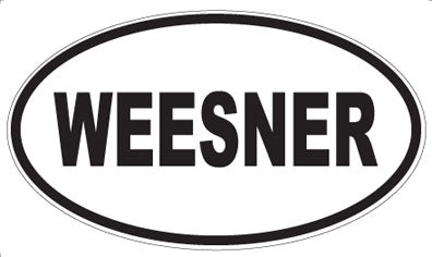 WEESNER - Oval Sticker