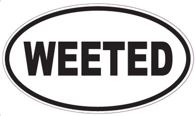 WEETED - Oval Sticker