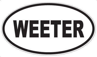 WEETER - Oval Sticker