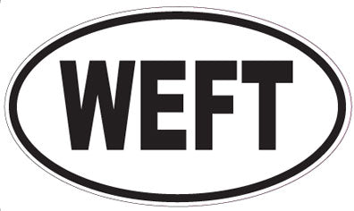 WEFT - Oval Sticker