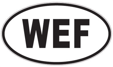 WEF - 3 Letter Initials Oval Magnet