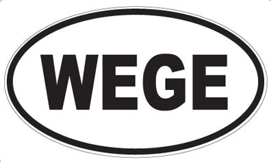 WEGE - Oval Sticker