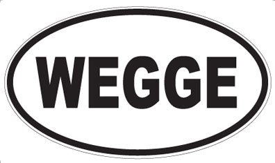WEGGE - Oval Sticker